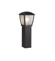 Searchlight Seattle Outdoor Post - Black & Clear Frosted Panels, Ip44