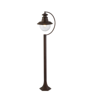 Searchlight Station 1100mm Outdoor Garden Post- Brown Metal & Glass,ip44
