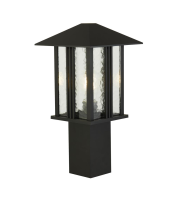 Searchlight Venice 450mm Outdoor Post- Black Metal With Water Glass,ip44