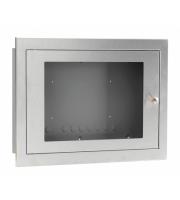 C-Tec Shallow Glazed Stainless Steel Enclosure (Silver)