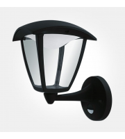 Eterna 8W Led Aluminium Lantern With Pir (Black)