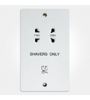 Eterna Dual Voltage Shaver Socket (White)