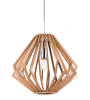 Firstlight 3715 Cadiz Single Light Ceiling Pendant in Natural Wood Finish