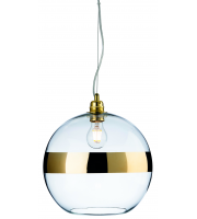 Firstlight Saturn Single Light Ceiling Pendant In Gold Finish With Clear Glass Shade 