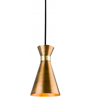 Firstlight Ohio Single Pendant with Brass Band (Antique Gold)