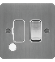 Hager Fused Connection Unit Switch Flex Outlet (Brushed Steel)