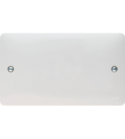 Hager Twin Blank Plate (White)