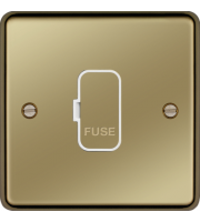 Hager Unswitched Fused Connection Unit (Polished Brass)