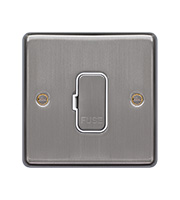 Hager Unswitched Fused Connection Unit (Brushed Steel)