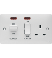 Hager Cooker Control Unit with LED Indicator (White)
