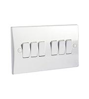 Hager 10A 6G 2 Way Wall Switch (White)