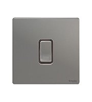 Schneider Electric Screwless Flat Plate 1G 2 Way Switch (Black Nickel)