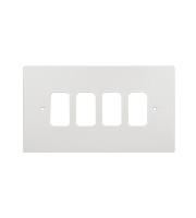 Schneider Electric GET Ultimate 4 Gang Grid Plate (Painted White)