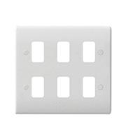 Schneider Electric GET Ultimate 6 Gang Grid Plate (White)