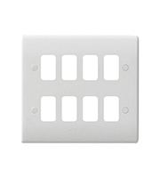 Schneider Electric GET Ultimate 8 Gang Grid Plate (White)
