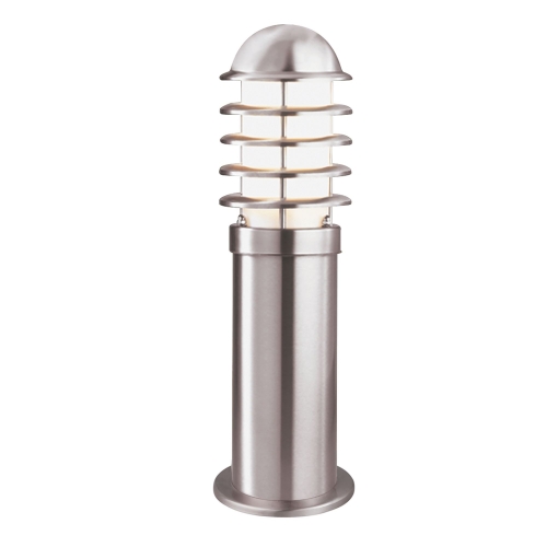 Searchlight Louvre Outdoor 1Lt Post (Height 45Cm) Stainless Steel White Shade