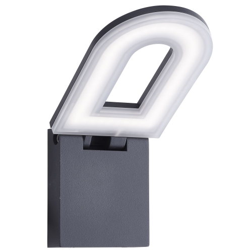 Searchlight Aluminium Ip44 Grey Led Outdoor Wall Light Frosted Polycarbonate Diffuser