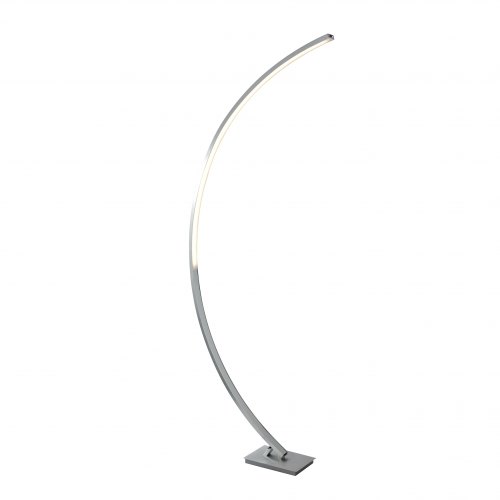 Searchlight Colton Led Curved Floor Lamp Satin Silver SALE