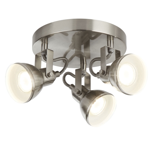 Searchlight Focus 3Lt Satin Silver Industrial Spotlight Disc
