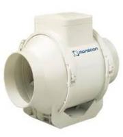 Monsoon UMD100TA 100mm In-Line Duct Fan with Timer (White)